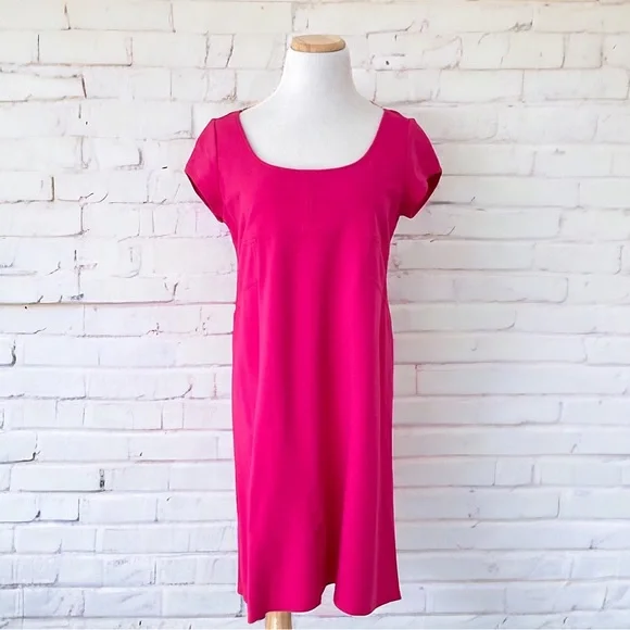 Diane Von Furstenberg | Dresses | Diane Von Furstenberg Dvf Damita Stretchy  Sheath Dress Hot Pink Fuchsia | Poshmark